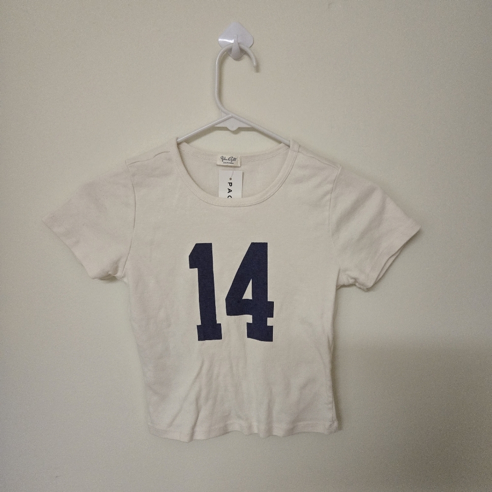 John Galt Blue 14 Baby Tee - Picture 4 of 5